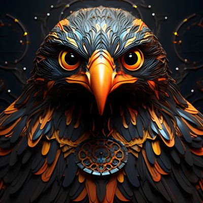 عقد سلتيك سداسية متناظرة مزينة بشكل متقن مصنوعة من معدن سائل من الألياف الضوئية المضيئة، محاطة بأحجار كريمة كهرمانية سداسية الشكل 1 بواسطة Kurt Heppke