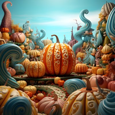 القرع الملونة في 3D 4 بواسطة Kurt Heppke