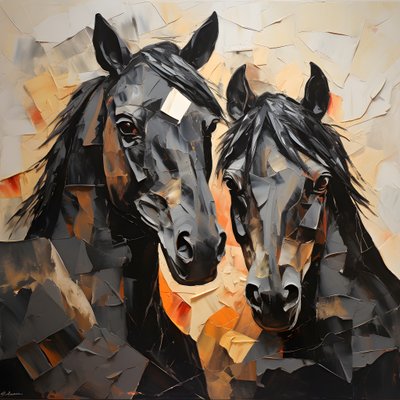 الخيول السوداء 1 بواسطة Kurt Heppke