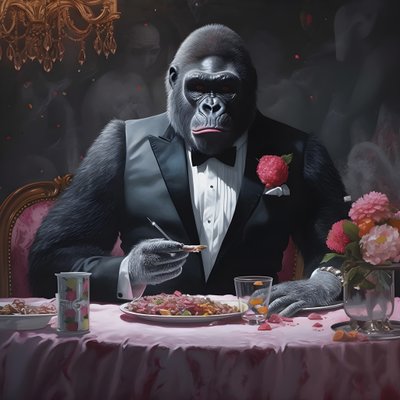 غوريلا تأكل 4 بواسطة Kurt Heppke