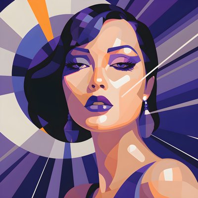 رسم توضيحي يظهر امرأة جميلة من الأمام 3 بواسطة Kurt Heppke
