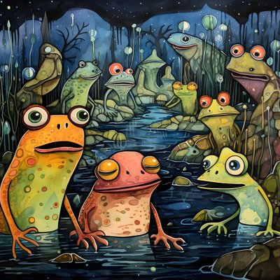 رسم بالألوان المائية والحبر على صفحة كاملة بواسطة Froeschen 1 بواسطة Kurt Heppke