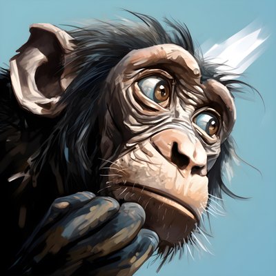 هذا رسم لقرد جوي مع عين بأسلوب دراسات الشخصية السريالية الانفعالية ، أوضاع ملونة ، متأمل ، topcor 58mm f / 1.4 ، رسوم توضيحية شبيهة بالرسوم الكاريكاتورية ، #vfxfriday ، معلم التشمس 4 بواسطة Kurt Heppke