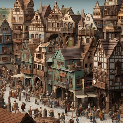 مدينة مع العديد من الناس واقعية 4 بواسطة Kurt Heppke