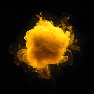 كتلة صفراء من الطاقة مع خلفية سوداء 3 بواسطة Kurt Heppke