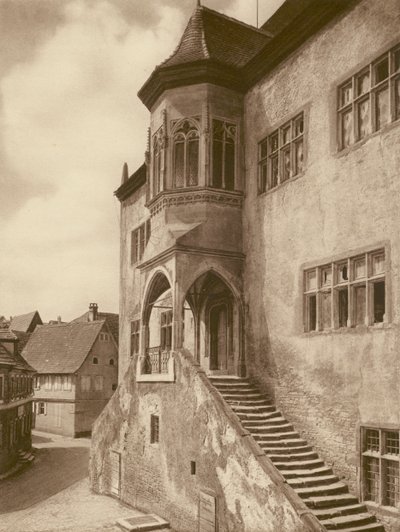 Dettelbach a Main ، Rathaus ؛ Dettelbach on the Main ، Town Hall (صورة b / w) بواسطة كيرت هيلشر