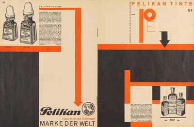 إعلان Merz 11 Pelican Ink ، 1924. بواسطة كيرت شويترز