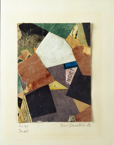 Merz 293 Collage بواسطة Kurt Schwitters (1887-1948) 1921 مجموعة خاصة بواسطة كيرت شويترز