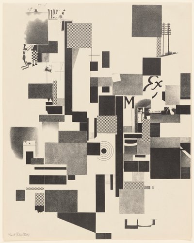 بدون عنوان ، رقم 2 من 6 من محفظة Merz 3. Kurt Schwitters 6 مطبوعات حجرية. مجلد Merz. أول محفظة من شركة Merz للنشر (Merz 3. Kurt Schwitters 6 lithos. Merz Portfolio. First Portfolio of the Merz Publisher) بواسطة كيرت شويترز