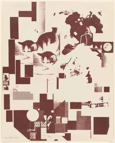 بدون عنوان ، رقم 5 من 6 من محفظة Merz 3. Kurt Schwitters 6 مطبوعات حجرية. مجلد Merz. أول محفظة من شركة Merz للنشر (Merz 3. Kurt Schwitters 6 lithos. Merz Portfolio. First Portfolio of the Merz Publisher) بواسطة كيرت شويترز