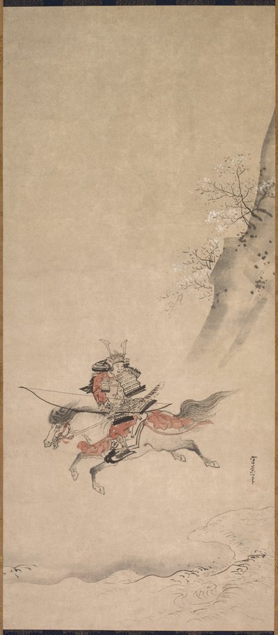 الساموراي على ظهور الخيل ، القرن السابع عشر. بواسطة Kusumi Morikage