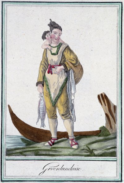 Greenlandaise - في "" Encyclopédie des voyages "بقلم J. Grasset Saint Sauveur ، محرر. ديروي ، باريس بواسطة LF Labrousse