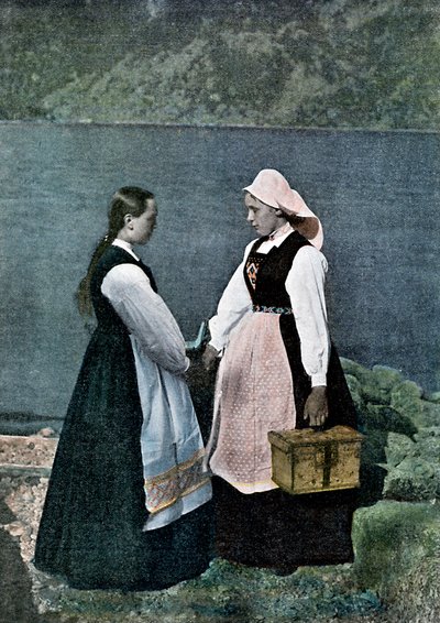 ساعية البريد ، سوجنافجوردين ، النرويج ، c1890 بواسطة لام بولانجر