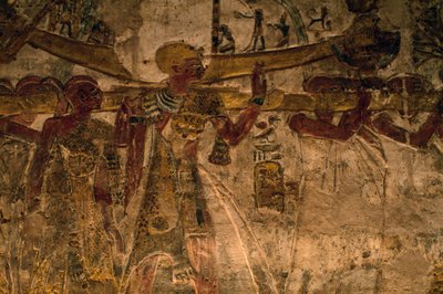 Bas-relief from the temple of Derr, Lower Nubia, Egypt, Egyptian civilization, New Kingdom, Dynasty XIX بواسطة ليلى (فنانة معاصرة) الشوا