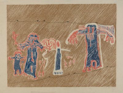 Petroglyph - شخصيات بشرية بواسطة لالا إيف ريفول