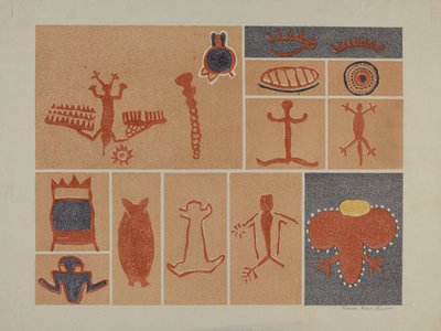 Petroglyph - شخصيات بشرية بواسطة لالا إيف ريفول