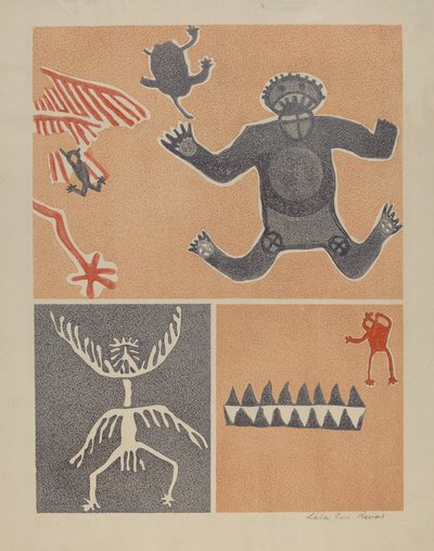 Petroglyph - شخصيات بشرية بواسطة لالا إيف ريفول