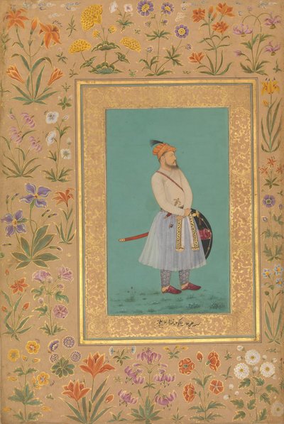 صورة لكيليش خان توراني ، ورقة من ألبوم شاه جهان ، مباشرة: كاليفورنيا. 1640 ، ظهر: كاليفورنيا. 1530-50 بواسطة أنا علي حرافي