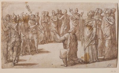 أغسطس و Tiburtine Sibyl ، حوالي 1547. بواسطة لامبرت لومبارد