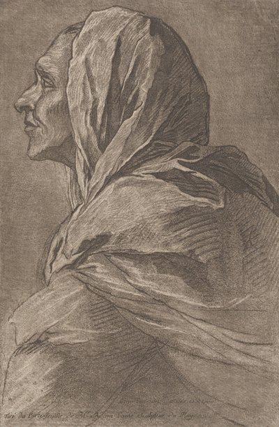 رأس امرأة ، كاليفورنيا. 1758. بواسطة لامبرت سيجسبرت آدم