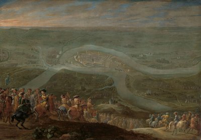 الملك لويس الرابع عشر وحاشيته في حصار شنكنشان ، 1672 بواسطة لامبرت دي هوندت (الثاني)
