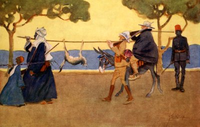 صائدو الألعاب الكبيرة ، من "الجانب المضيء لمصر" ، 1908 بواسطة لانس ثاكيراي