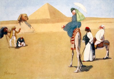 "الوضع في الأهرامات" ، 1908. بواسطة لانس ثاكيراي