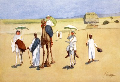 "جولة حول الأهرامات" ، 1908. بواسطة لانس ثاكيراي