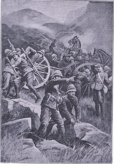 مسدس انقلب على سفح التل ، من بعد بريتوريا: حرب العصابات التي نشرتها Harmsworth Bros Limited ، 1901 بواسطة لانسلوت سبيد