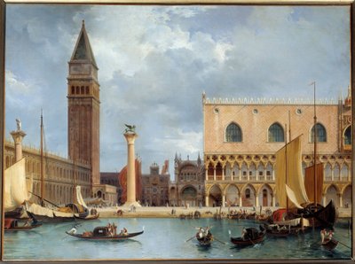 View of part of the Ducal Palace and Piazzetta of Venice Painting by Theodore Turpin de Crisse (1782-1859) 1829 Sun. 0,75x1 m بواسطة لانسلوت تيودور توربين دي كريسي