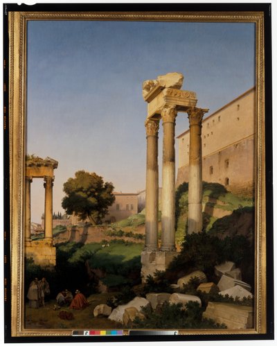 منظر للمنتدى الروماني مع معابد فيسباسيان وزحل بواسطة لانسلوت تيودور توربين دي كريسي