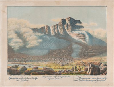 صورة Kingitorssuak من واد بالقرب من Kangerdluarssunguak ، جرينلاند ، 1863. بواسطة لارس مولر