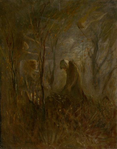 صلاة على القبر ، 1895. بواسطة Laszlo Mednyanszky
