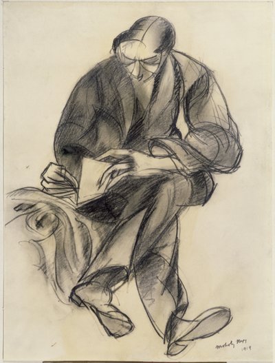 قراءة شخصية جالسة ، 1919 بواسطة لازلو موهولي ناجي