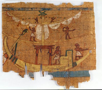 الصعود على النهر (البردي) بواسطة العصر المتأخر المصري