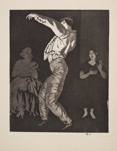 الراقصة الاسبانية رقم II ، حانة. 1923. بواسطة لورا نايت