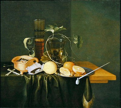 لا تزال حياة رومر محاطة بأحجار العنب والفواكه (زيت على قماش) بواسطة لورين كرين