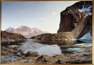 بحيرة إيكودا في جبال الألب. لوحة للوران جيتال (1841-1892) بواسطة لوران غيتال