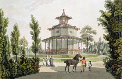 منظر لبيت الصيف الصيني ، قصر ليختنشتاين في أيسغروب ، محفور من قبل يوهان زيغلر (c.1750-c.1812) ، 1792 بواسطة لورانس جانشا