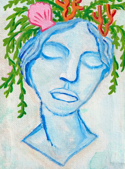 حورية البحر، 2025 (أكريليك على قماش الكانفاس) بواسطة 