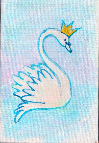 ملك البجع، 2025 (أكريليك على قماش الكانفاس) بواسطة 