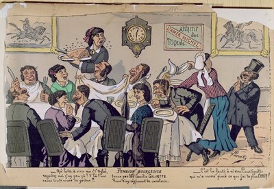 مجلس الصعود من الطبقة المتوسطة ، كاريكاتير ، 1881 (نقش الألوان) بواسطة لافرات