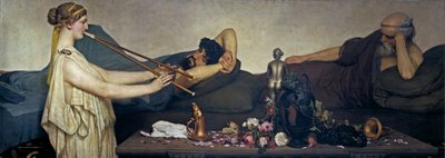 مشهد بومبيان أو القيلولة - Peinture de Sir Lawrence Alma Tadema (Alma-Tadema) (1836-1912) - 1868 - زيت على قماش - 130x360 - متحف ديل برادو ، مدريد بواسطة لورنس ألما تاديما