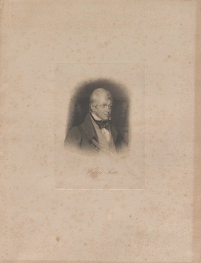 صورة للروائي والشاعر التاريخي السير والتر سكوت 1771-1832 ، ج. 1840. بواسطة لازاروس جوتليب سيشلنغ