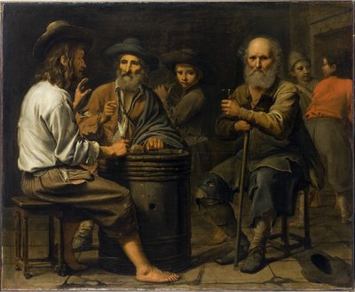 سيد المواكب - فلاحون في حانة، 1640 بواسطة Le Nain Brothers