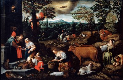 يونيو من سلسلة The Seasons ، أواخر القرن السادس عشر أو أوائل القرن السابع عشر بواسطة لياندرو باسانو