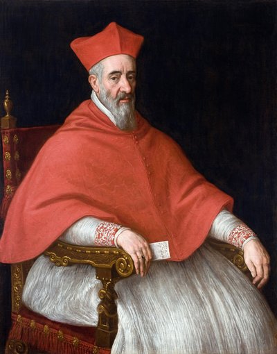 صورة الكاردينال جيوفاني ديلفينو (1545-1622) - رسم لياندرو باسانو (1557-1622) ، زيت على قماش بواسطة لياندرو دا بونتي باسانو