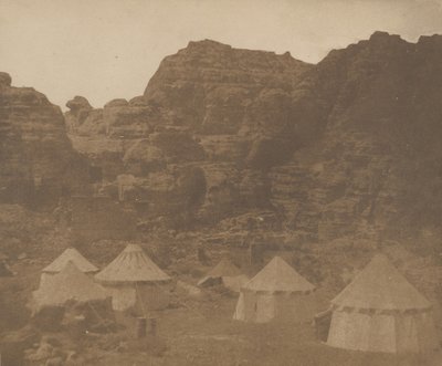 معسكر إكسبيديشن ، البتراء ، 1852. بواسطة ليفيت هانت.