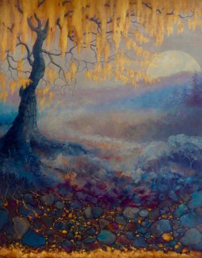 آربر دور، 2021 (زيت على قماش) بواسطة لي كامبل