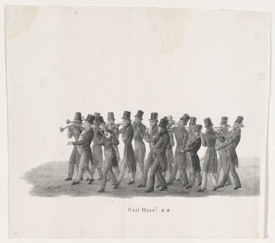 موسيقيون في موكب طلاب ليدن 1835 حائل موسى! (العنوان على الكائن) وكانت العروض المنفصلة التي قدمها المسيرة التي أقامها صاحب السمو الملكي. طلاب مدرسة Leidsche Hoogeschool في 9 فبراير 1835 ، مغلق (عنوان السلسلة على الكائن) بواسطة ليندرت سبرينغر (أنا)